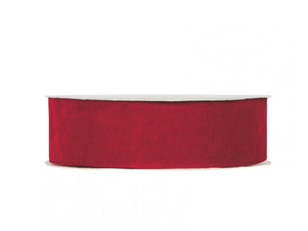Slika Traka dupli pliš 40mm/30mt crvena 08