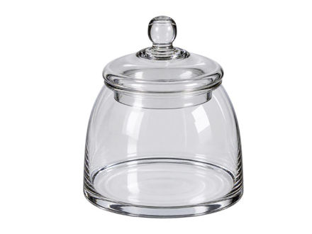 Slika Posuda staklo s poklopcem d14 h23cm; transparent