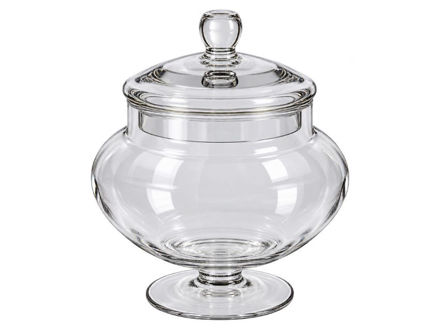 Slika Posuda staklo s poklopcem d14 h23cm; transparent