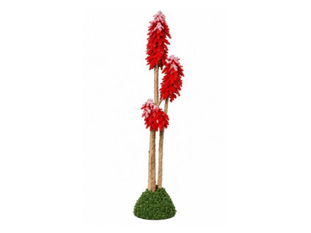 Slika Borovi dekorativni na stalku h120cm; berry; crvena