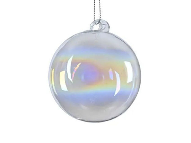 Slika Staklena kuglica d10cm; transparent/iris
