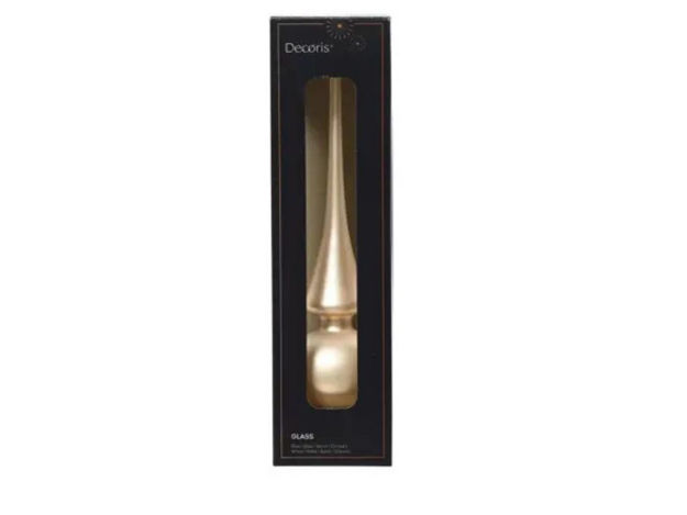 Slika Stakleni vrh za bor d6cm x h26cm; pearl