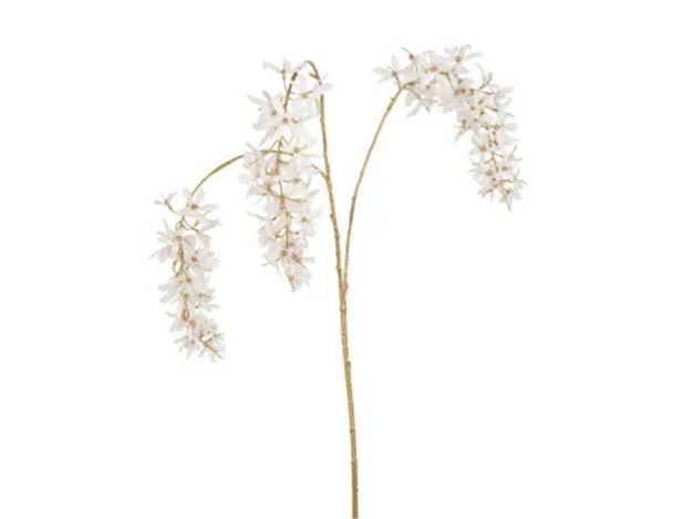 Slika Grana wisterie h95cm; bijela/gliter