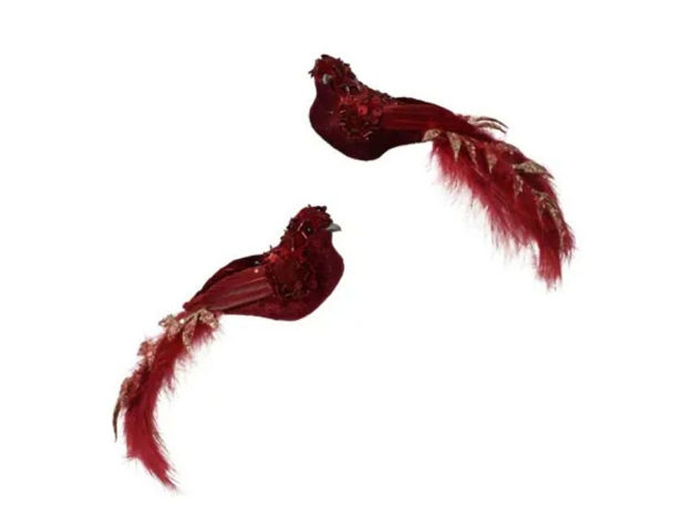 Slika Ptica na klipsi; bordo