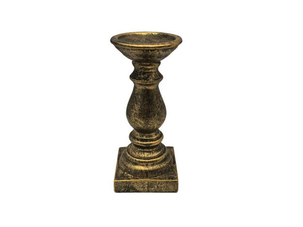 Slika Svijećnjak metalni 10x23cm; zlatna